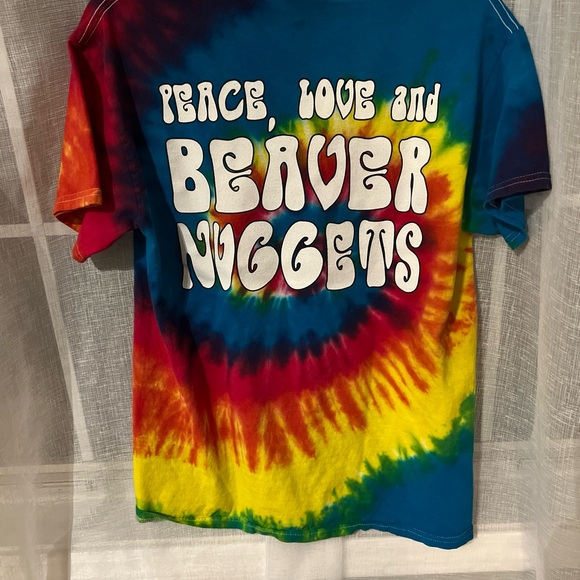 Buc-ee’s Tie Dye T-Shirt PEACE LOVE BEAVER NUGGETS Bucees TAG Medium - Picture 4 of 4